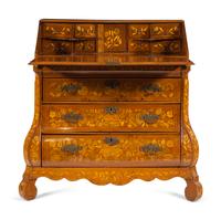 A Dutch Marquetry Slant-Front Desk