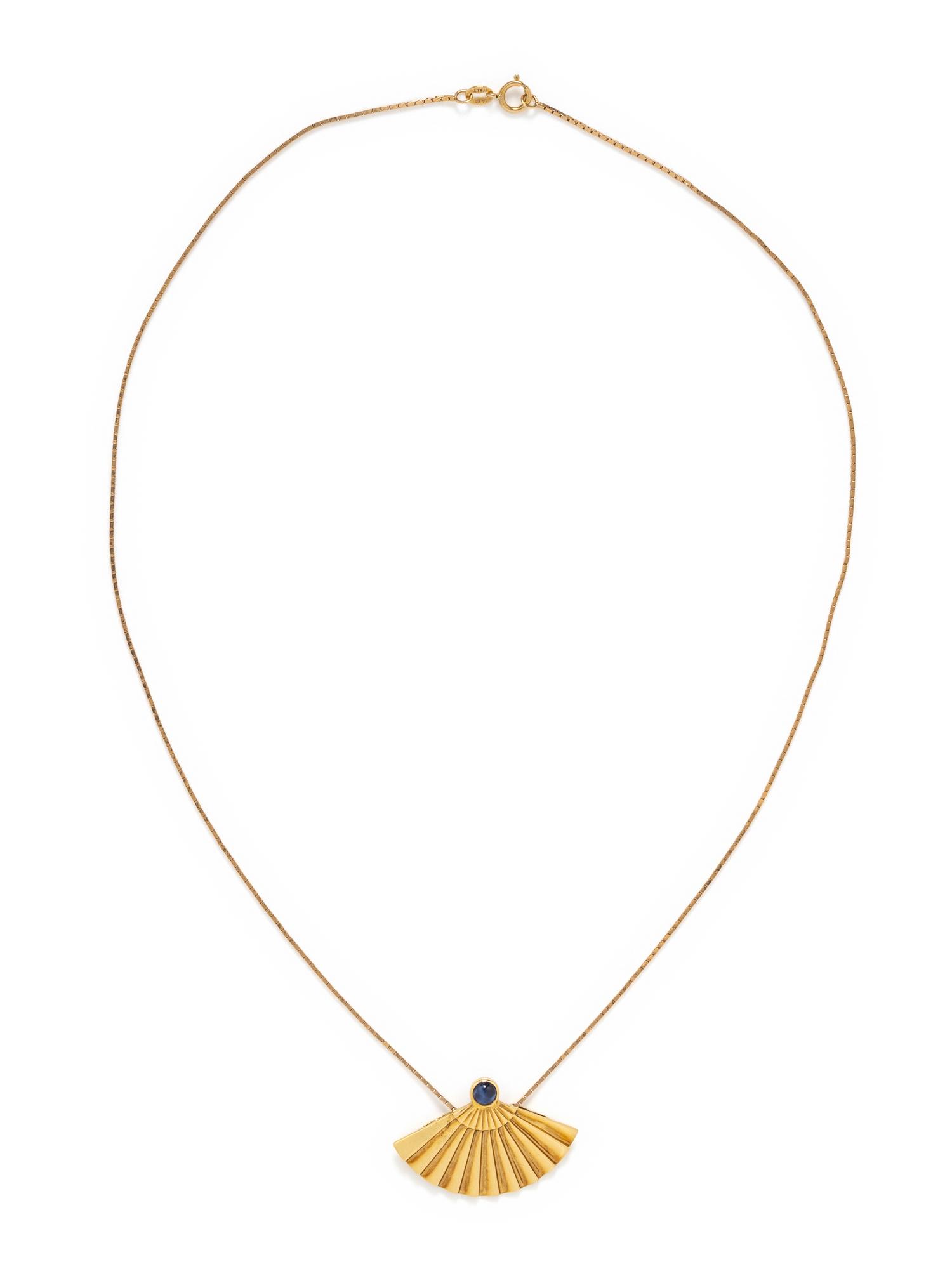 YELLOW GOLD AND SAPPHIRE PENDANT/NECKLACE