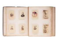 [EARLY PHOTOGRAPHY] CDV album cont. approx. 185 photographs of American and European personalities.