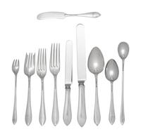 A Tiffany and Co. Faneuil Silver Flatware Set
