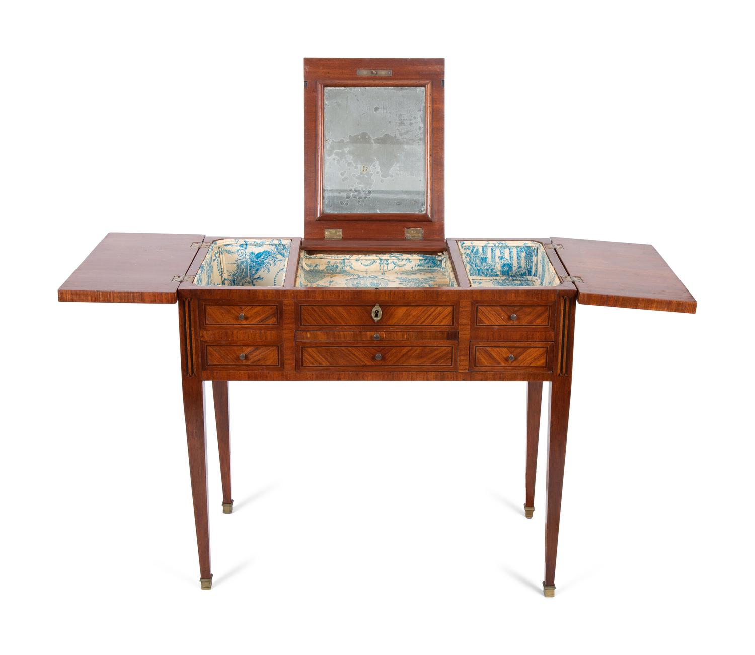 A Louis XVI Style Parquetry Lady's Dressing Table