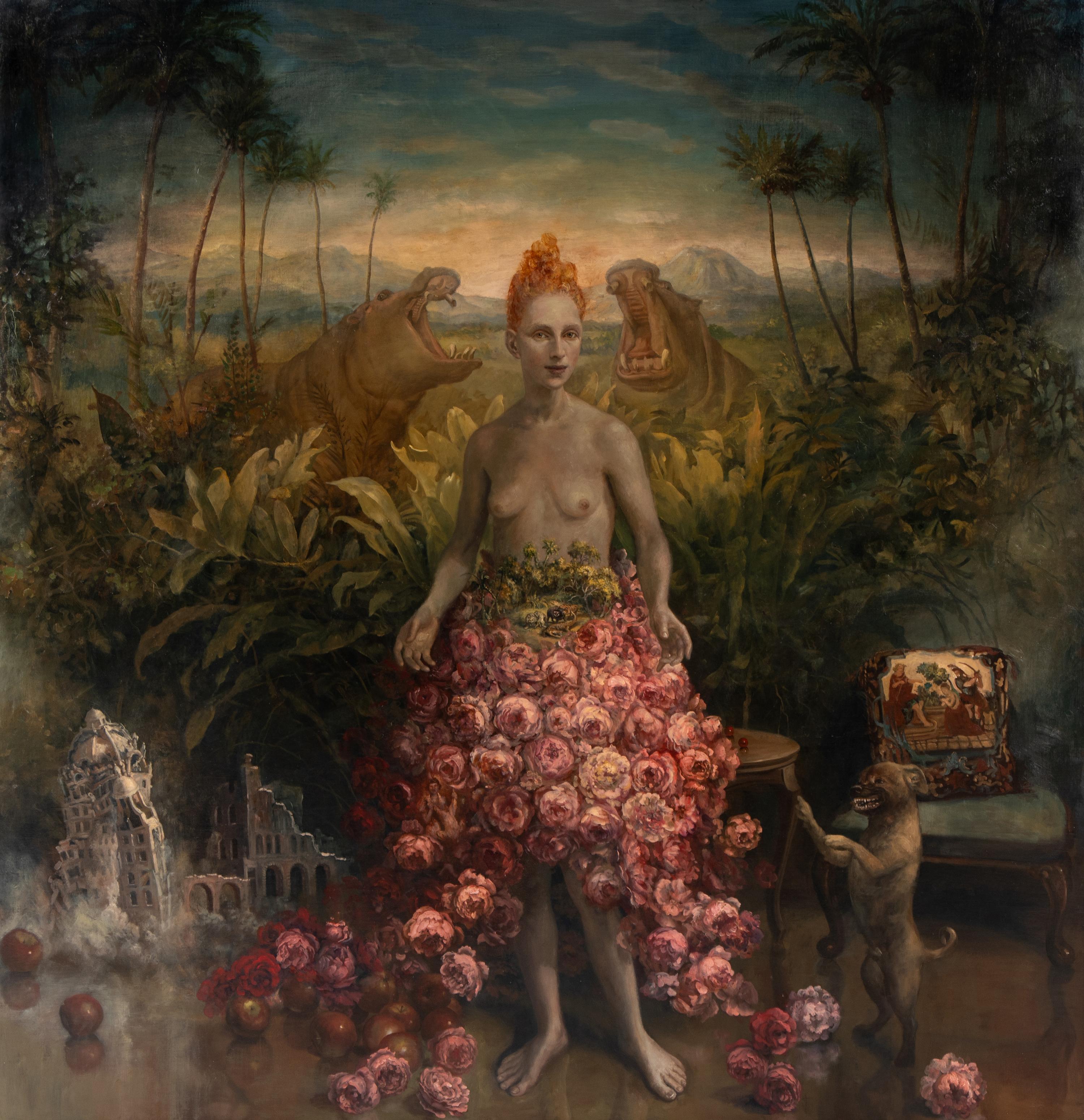 Julie Heffernan (American, b. 1956) — Self-Portrait in a Quagmire , 2000-2003