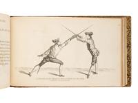 ANGELO, Domenico (1716-1802). The School of Fencing with a General Explanation of the Principal Attitudes and Positions Peculiar to the Art . London: n.p., 1787 [plates dated 1783].