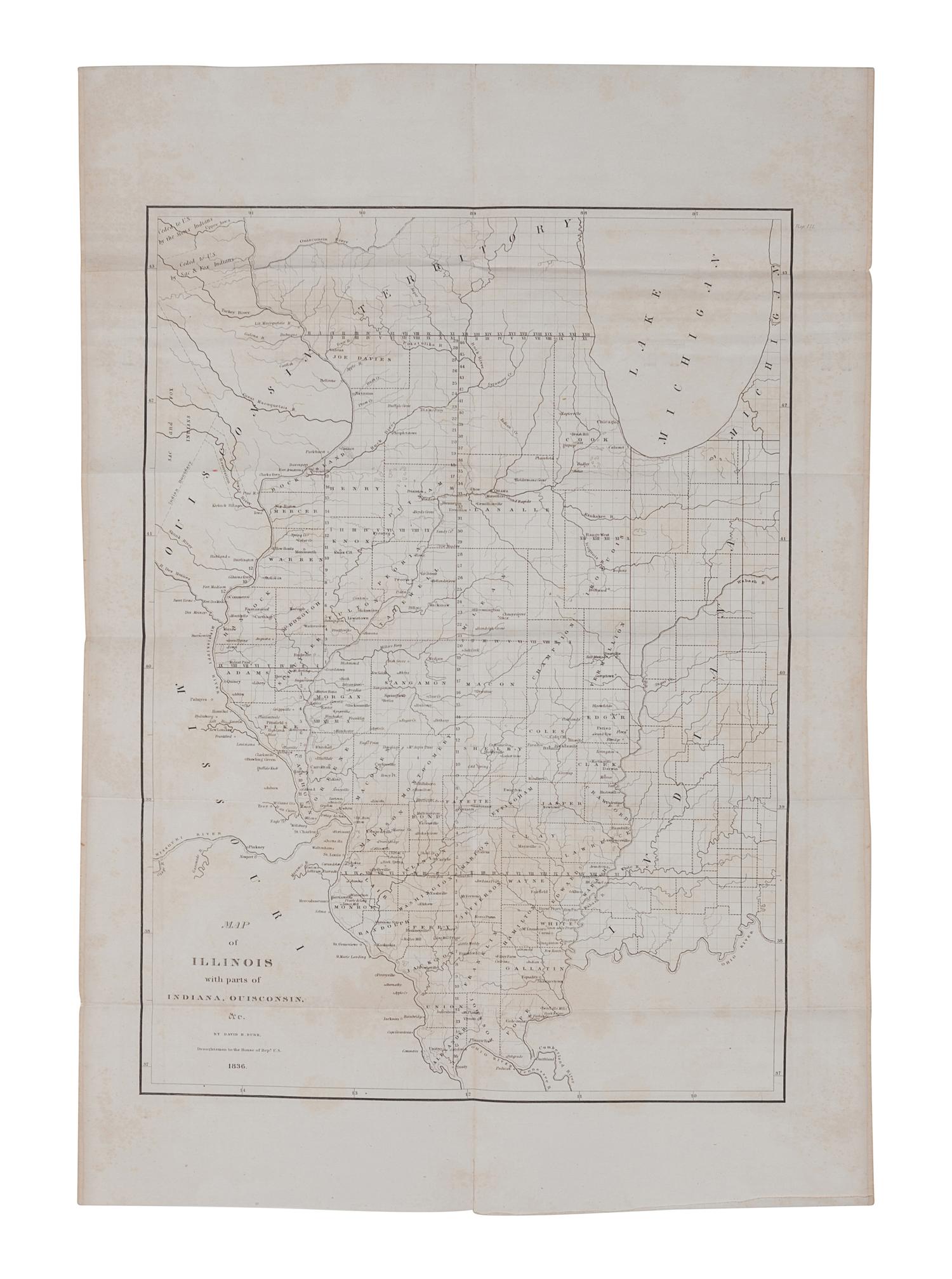 [ILLINOIS -- MAPS]. A group of 4 maps, comprising: