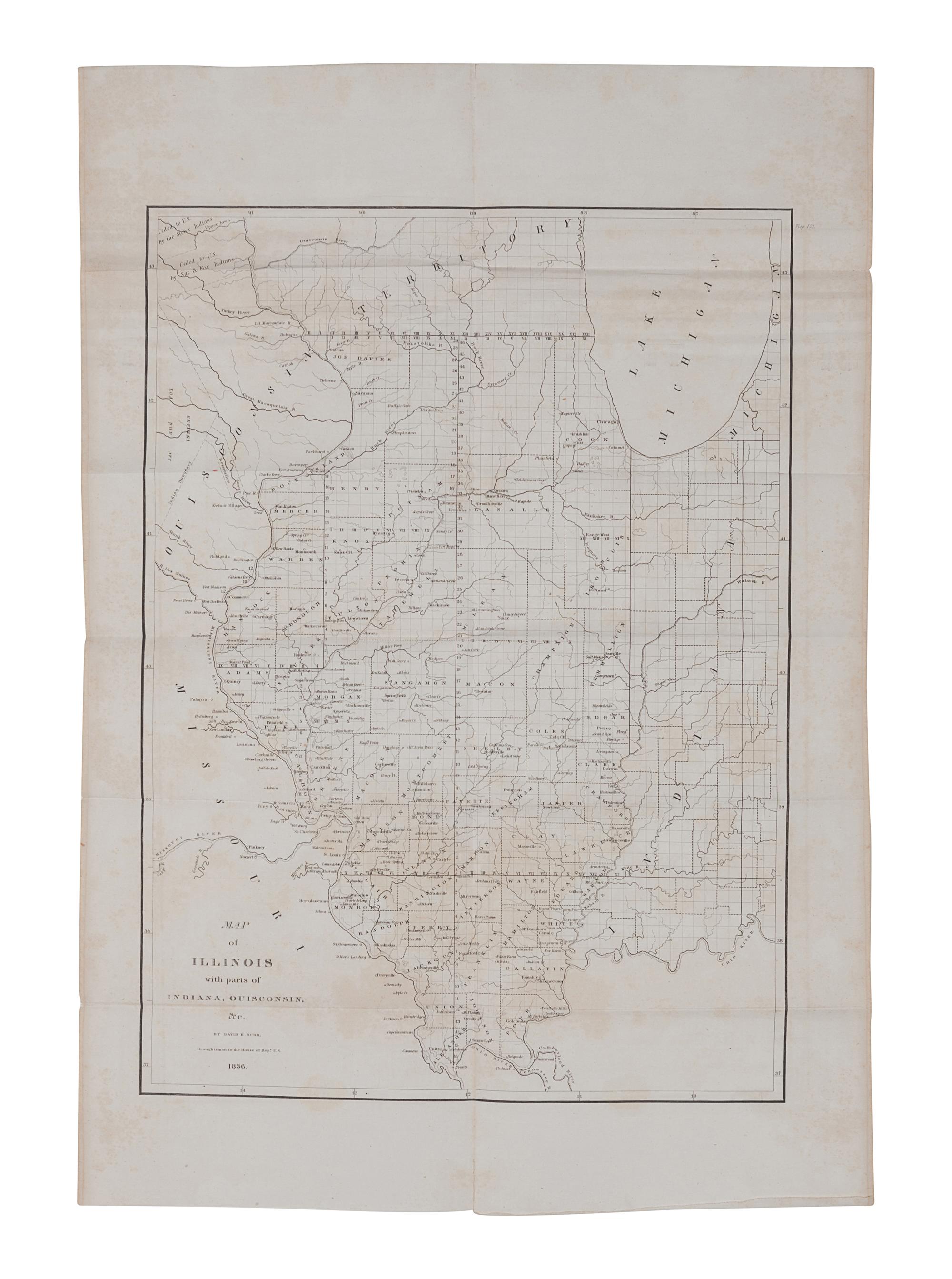 [ILLINOIS -- MAPS]. A group of 4 maps, comprising: