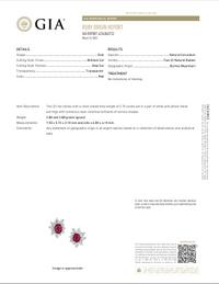 UNHEATED BURMESE RUBY AND DIAMOND EARRINGS
