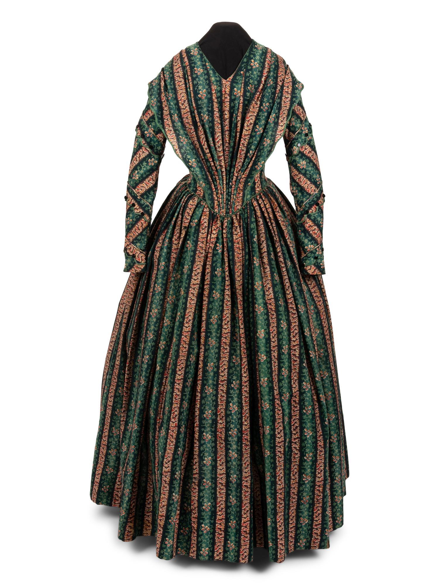Printed Wool Day Dress, 1850s