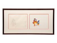 Kellogg’s Frosted Flakes Tony the Tiger TV Commercial Production Cel and Animation Drawing.