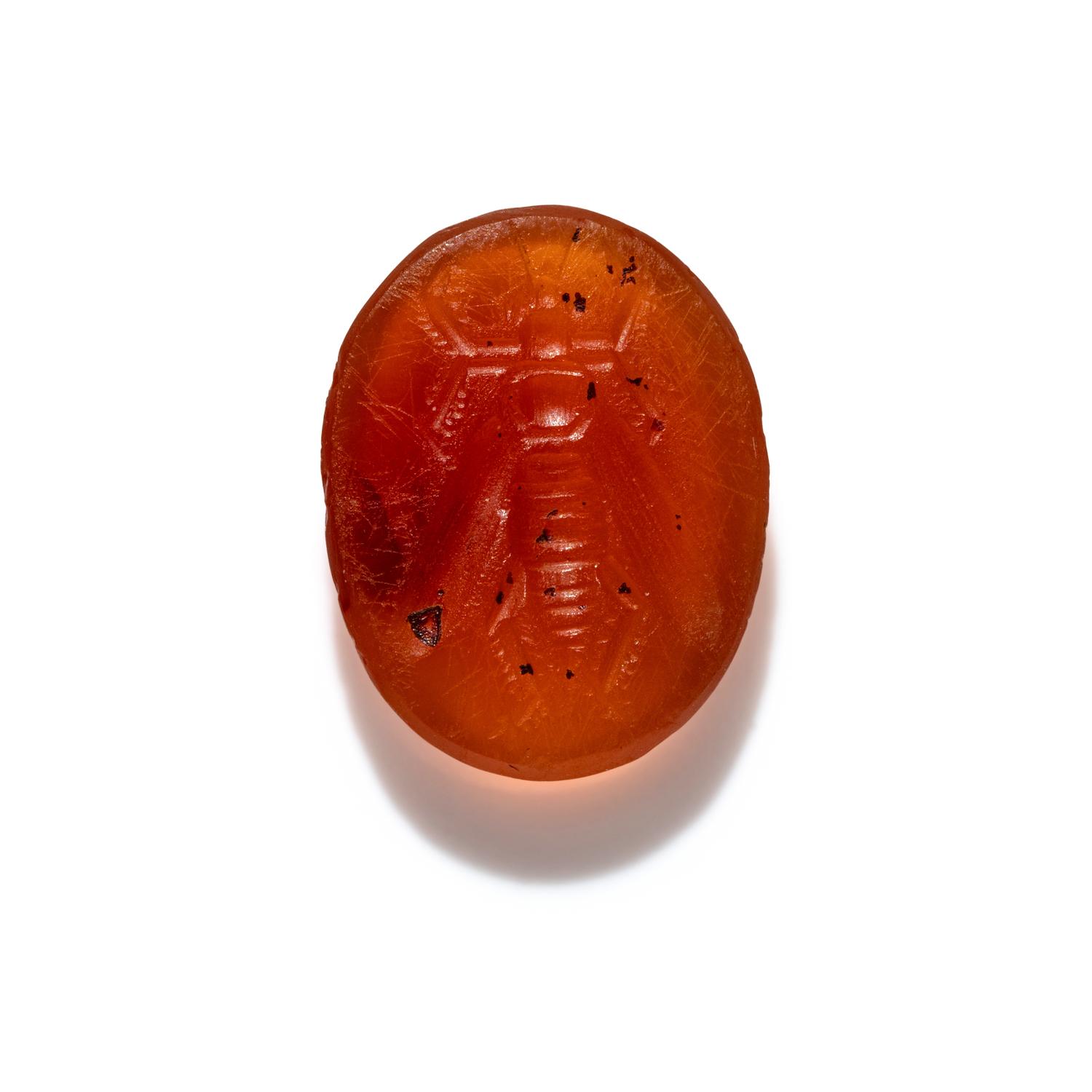 A Roman Carnelian Finger Ring with the Bee of Ephesus