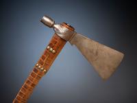 Northern Plains Pipe Tomahawk, with Horse Track Decorations