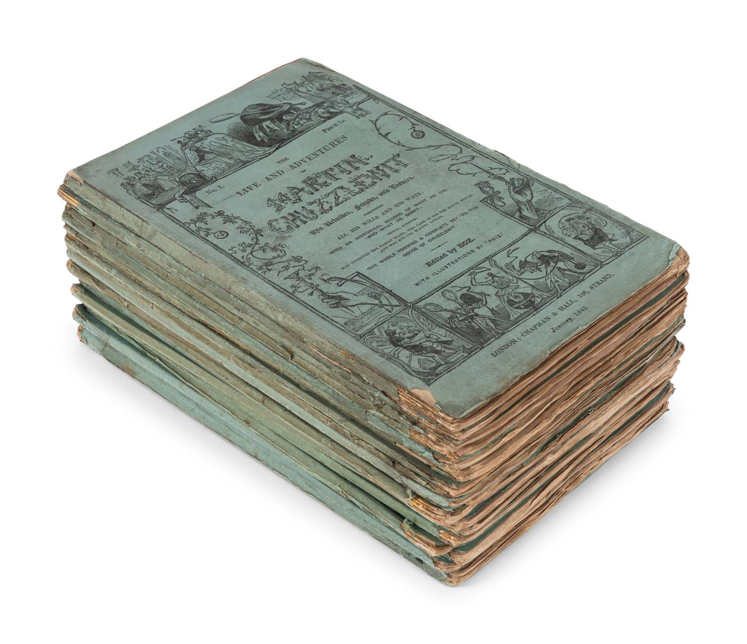 DICKENS, Charles (1812-1870). The Life and Adventures of Martin Chuzzlewit. London: Chapman & Hall, January 1843-July 1844.