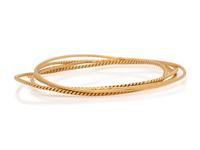 A Collection of Yellow Gold Bangle Bracelets,
