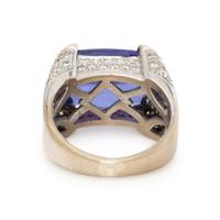 TANZANITE AND DIAMOND RING
