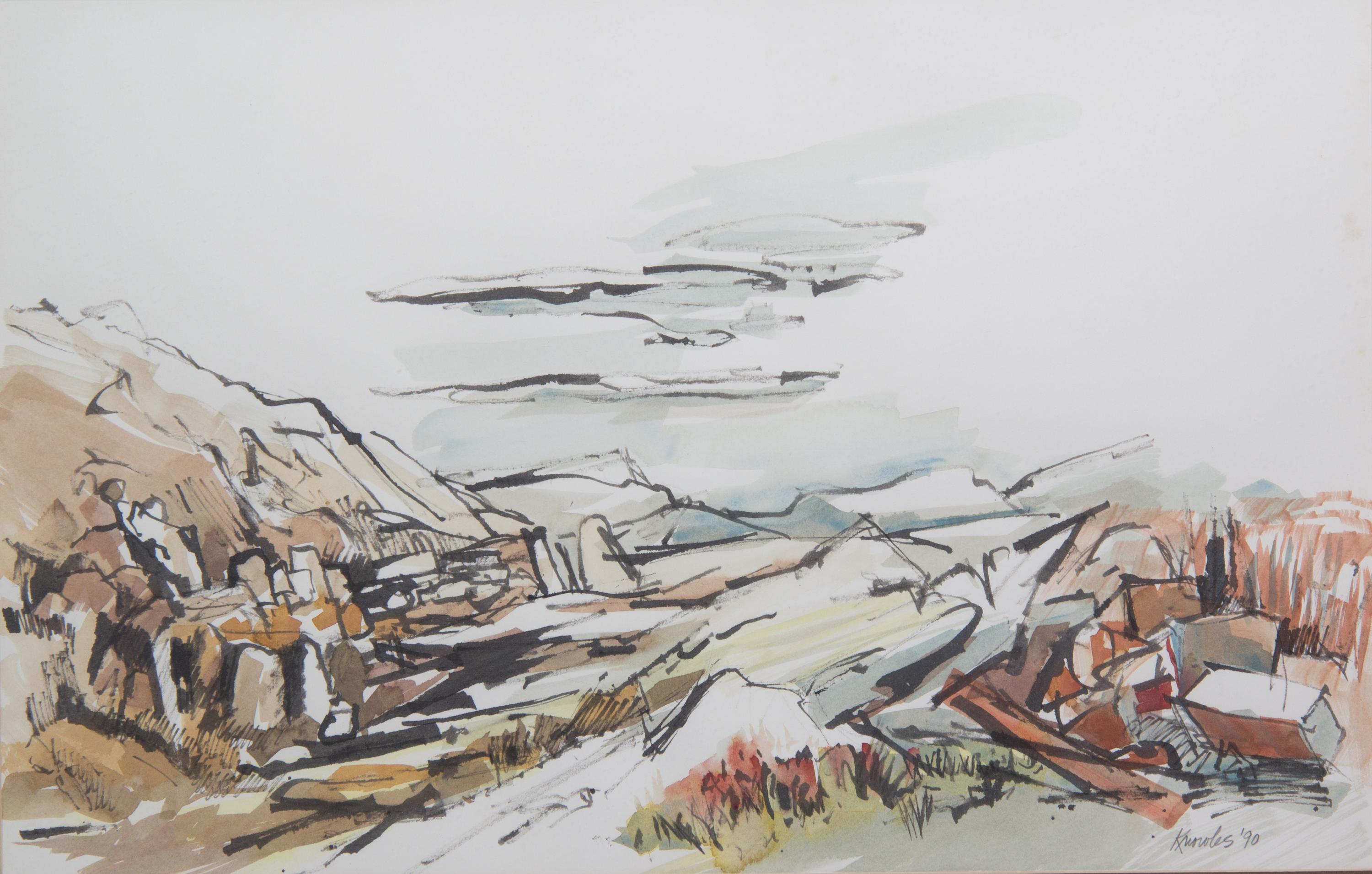 Richard Knowles, (American, 20th century), Two landscapes