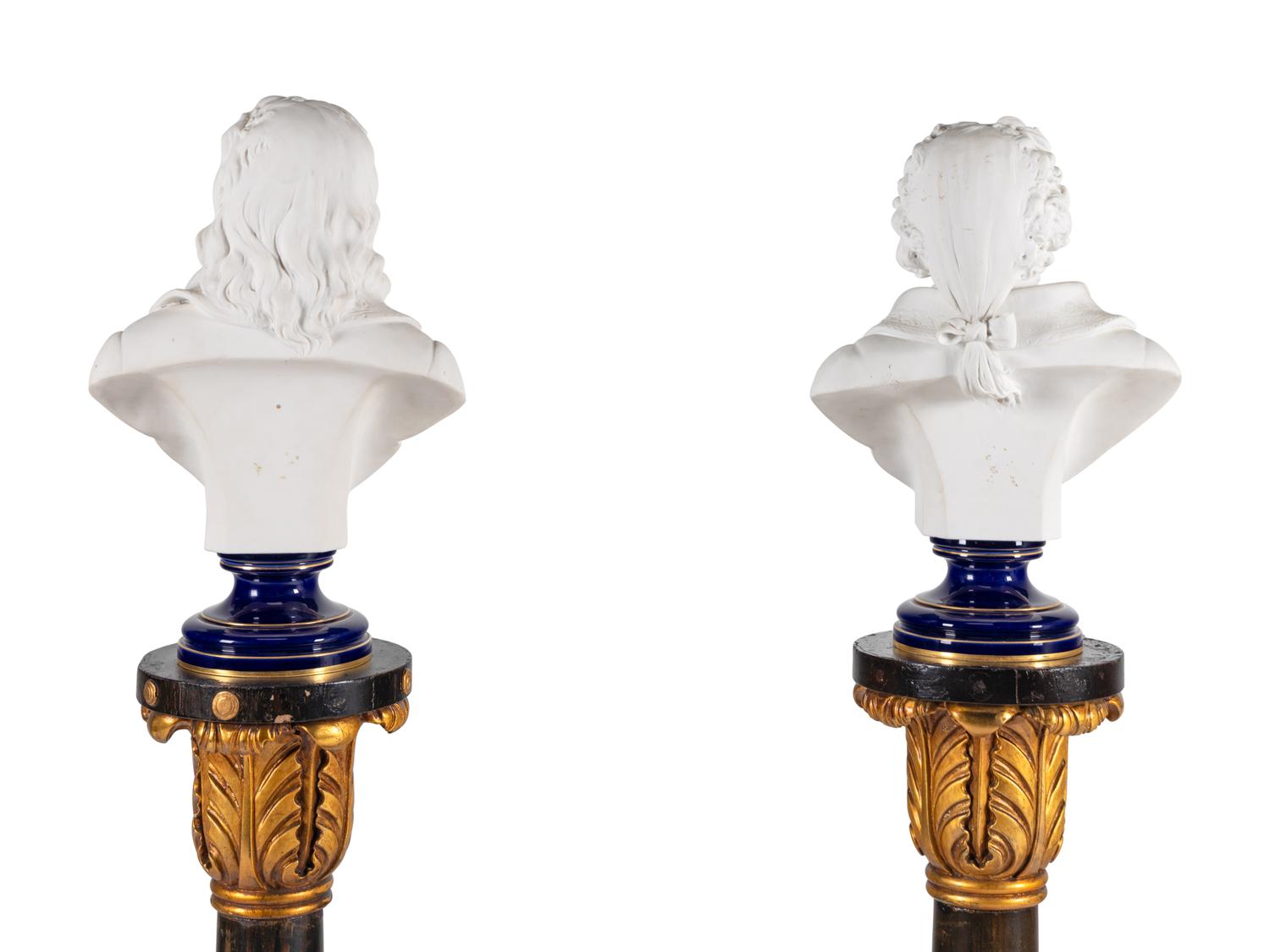 Two Sèvres Bisque Porcelain Busts