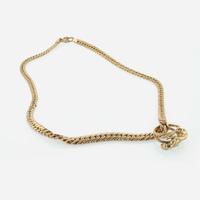 A 14K Yellow Gold Necklace and Panther Ring