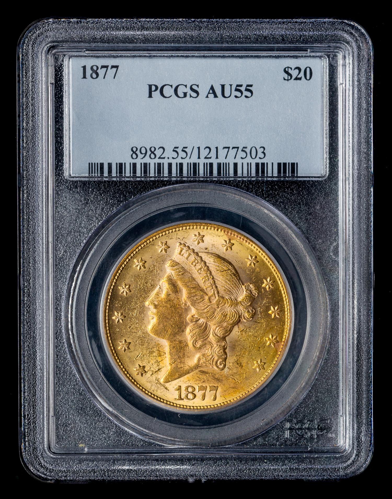 A United States 1877 Liberty Head $20 Gold Coin