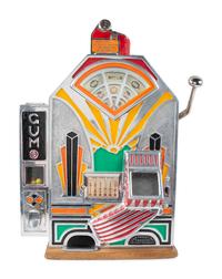 A Jennings One Cent Little Duke Gum Dispensing Slot Machine