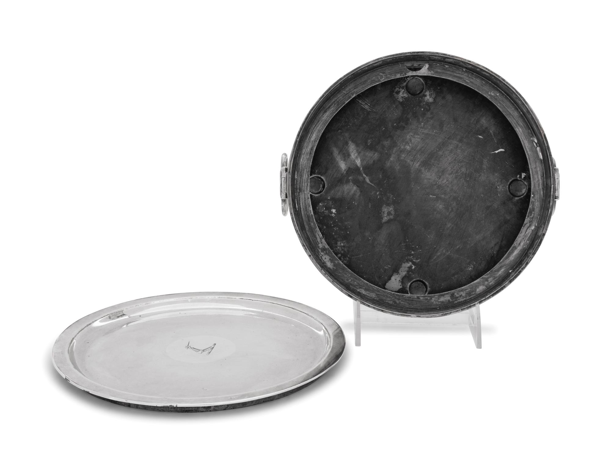 A Pair of Sheffield-Plate Warming Stands