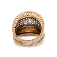 YELLOW GOLD, PLATINUM AND DIAMOND RING