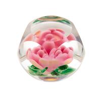 Ronald Hansen, (American), a faceted rose miniature paperweight