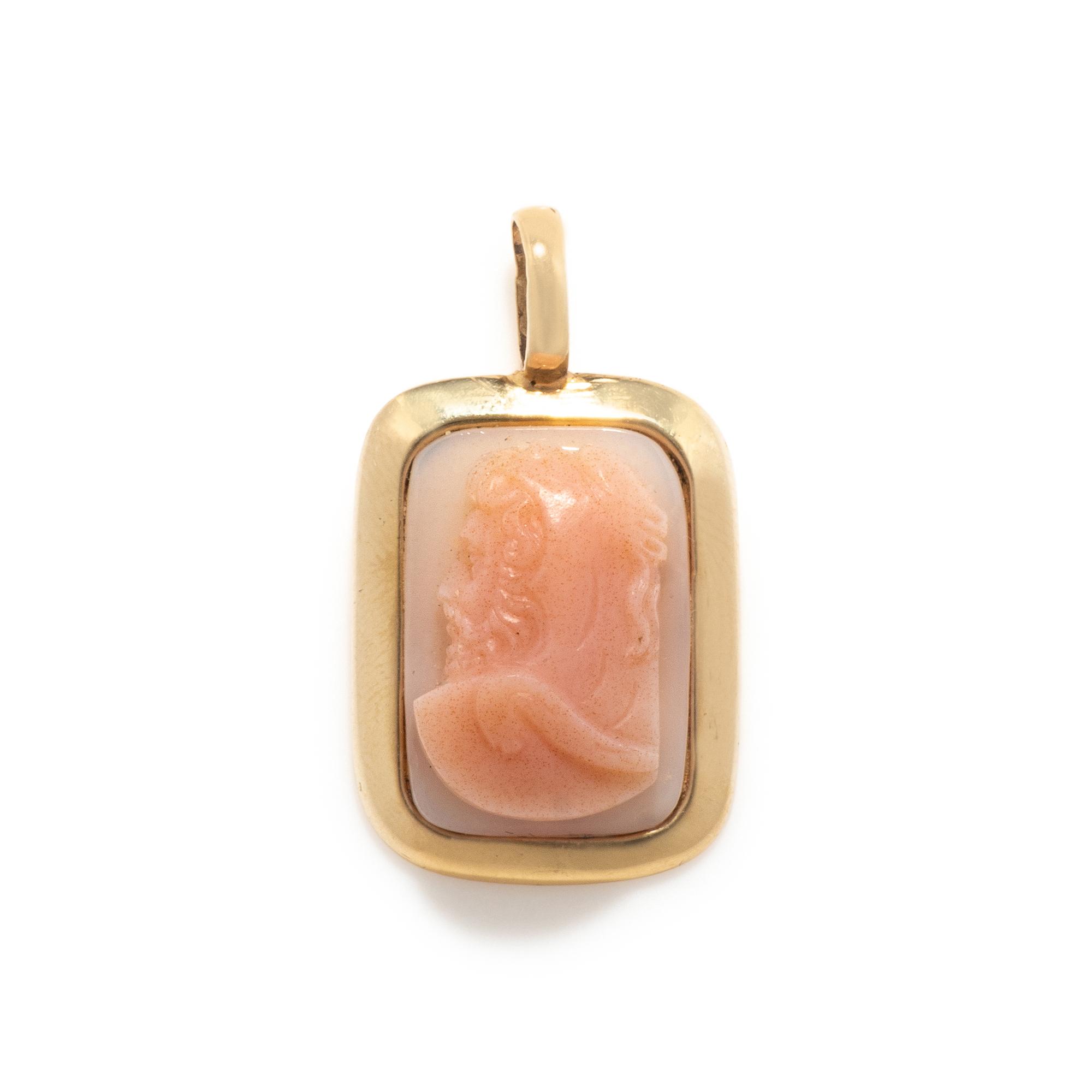 An Agate Cameo Pendant with Hercules Wearling a Lion Skin