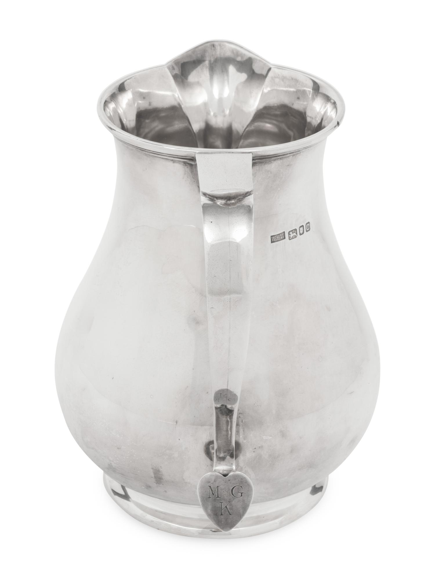 Am English Silver Water Pitcher