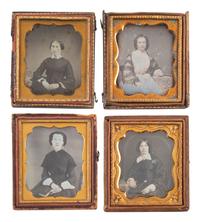 [EARLY PHOTOGRAPHY]. 33 sixth plate daguerreotypes of attractive women of varying ages.
