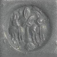 A Sasanian Green Jasper Stamp Seal
