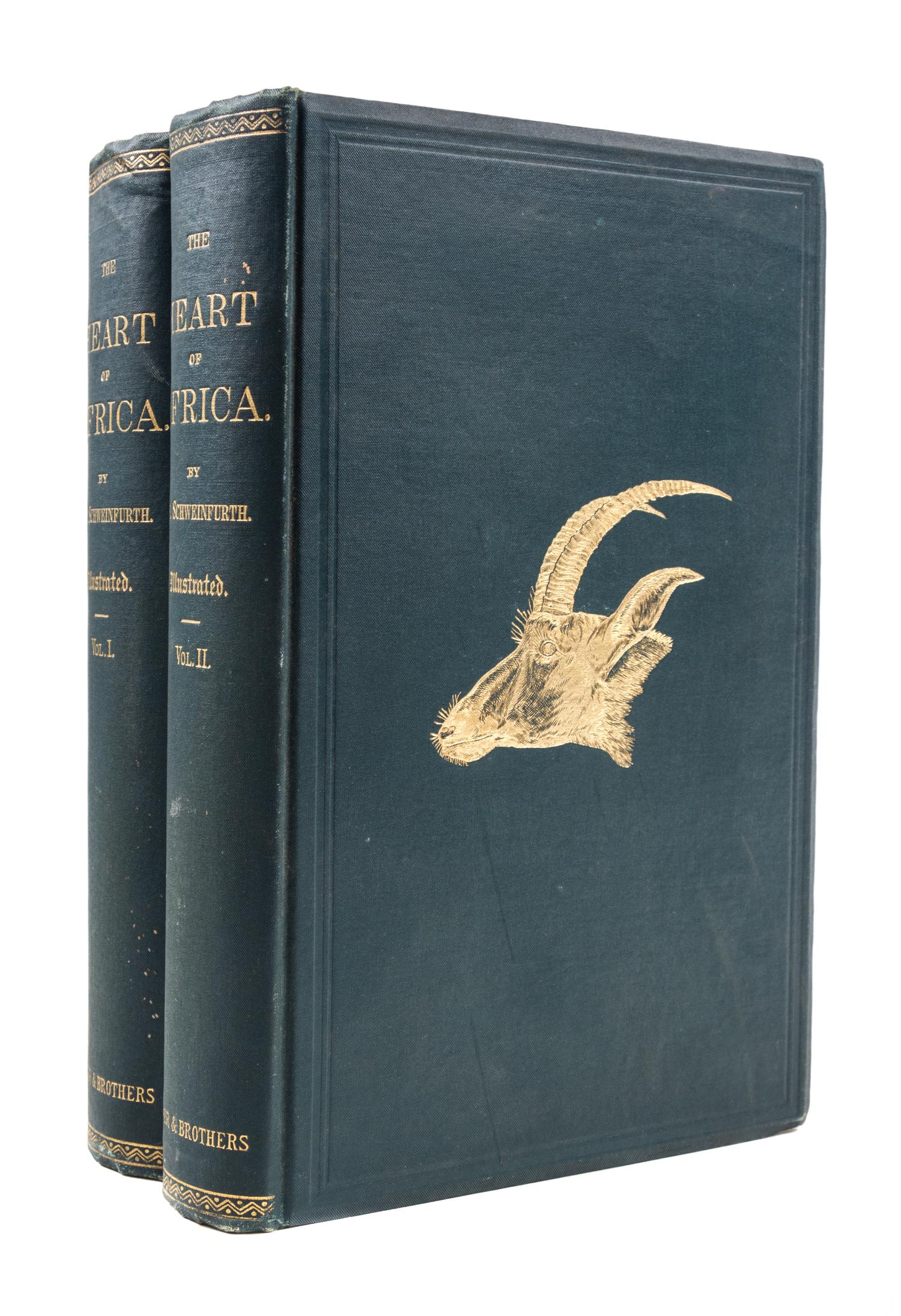 SCHWEINFRUTH, GEORG. The Heart of Africa. New York, 1874. 2 vols.