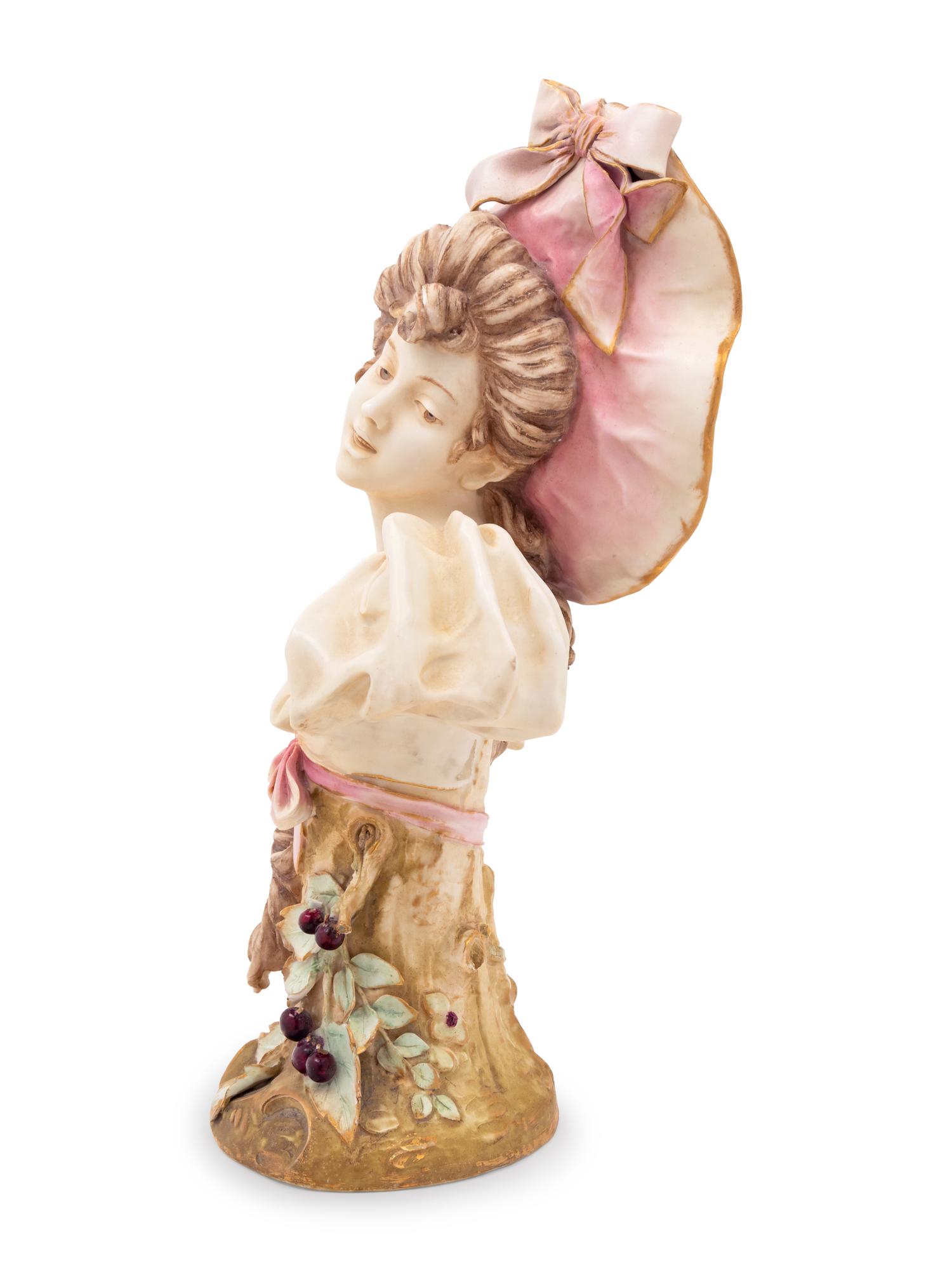 A Teplitz Pottery Bust