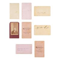 Cross, W.R. (1839-1907). A group of 8 CDVs of Spotted Tail, Spotted Eagle, and related subjects.