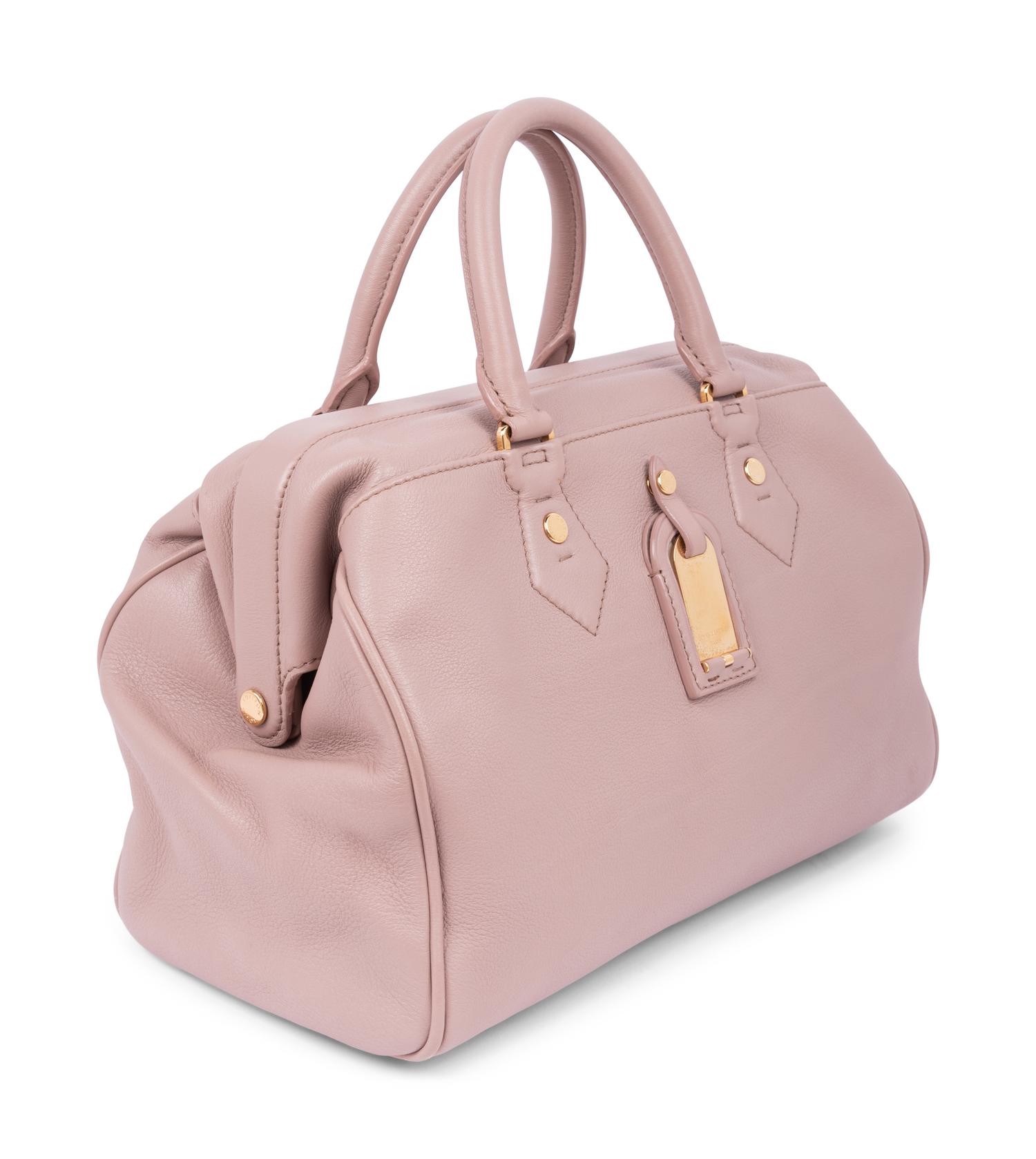 Louis Vuitton Rose Calf Leather Cinema Bag with Canvas Cushion, 2010