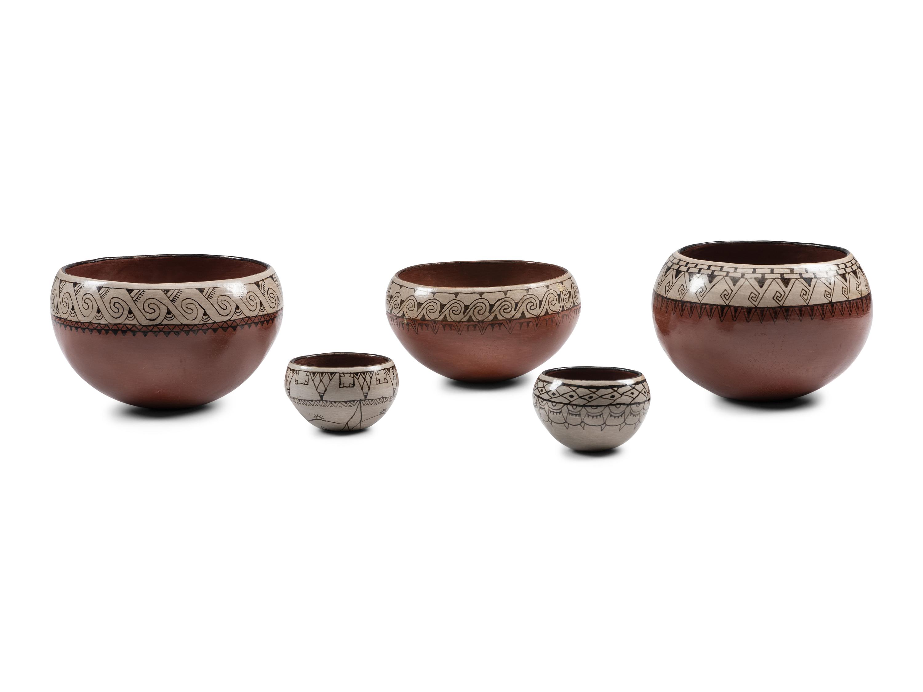 Maricopa Redware Pottery Bowls