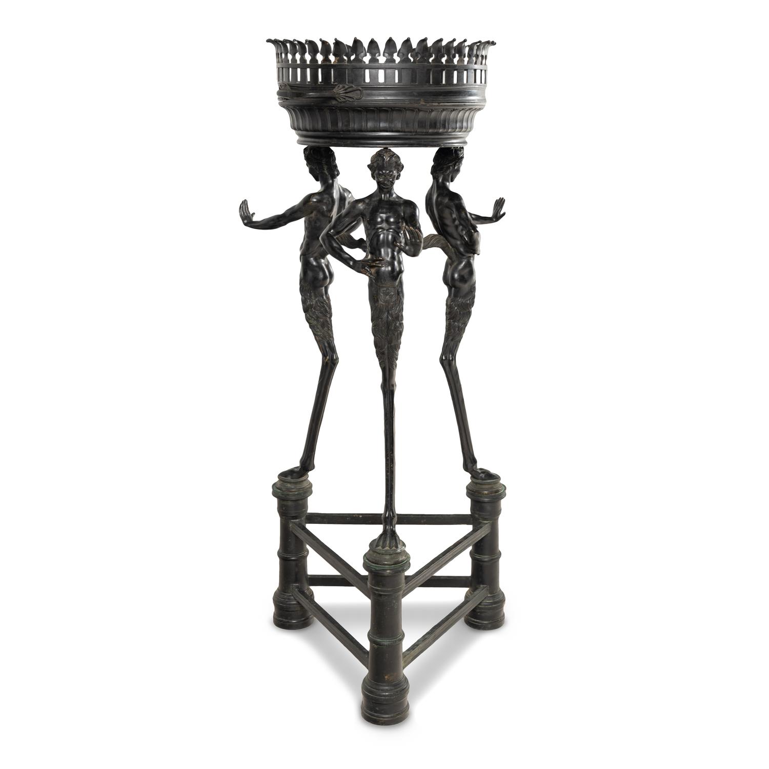 An Italian Patinated Bronze Brazier