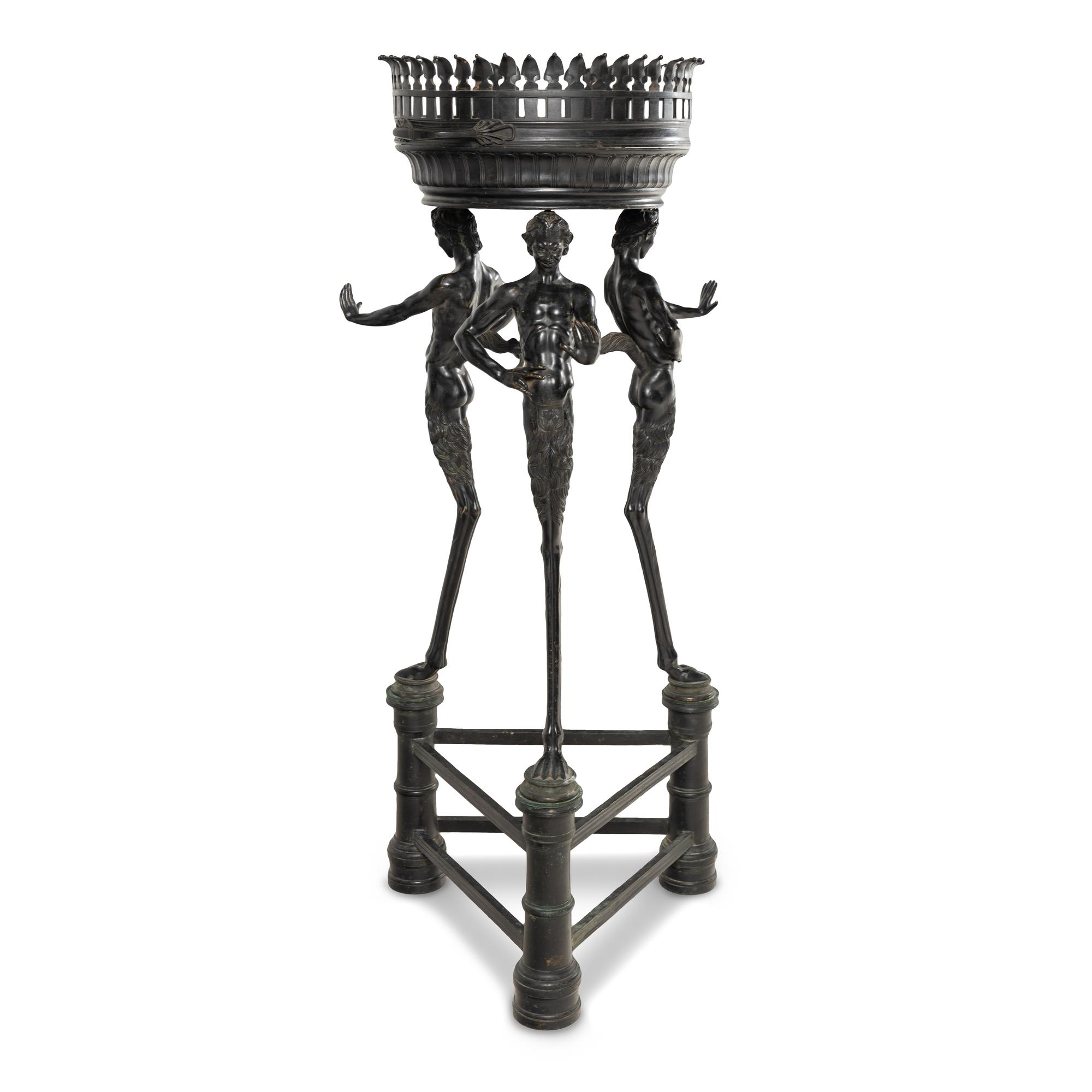 An Italian Patinated Bronze Brazier