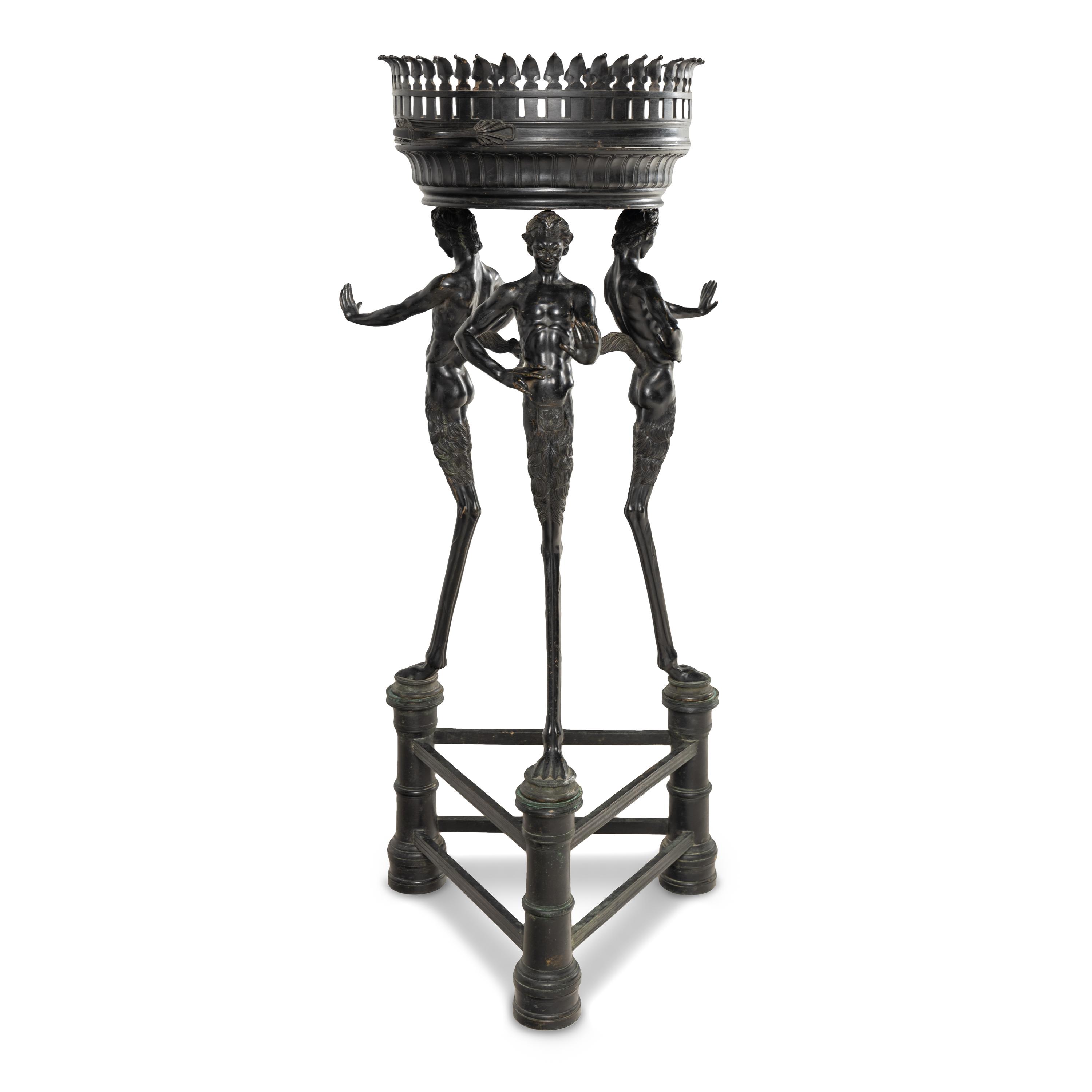 An Italian Patinated Bronze Brazier