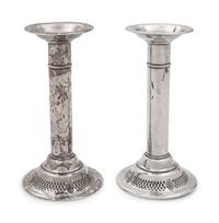 A Pair of American Silver Candlesticks