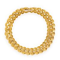 Yellow Gold and Diamond Collar Necklace