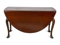 An George III Style Mahogany Drop Leaf Oval Dining Table