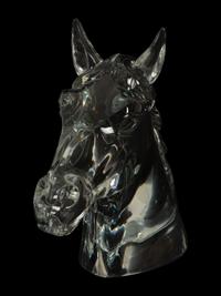 A Baccarat Tête de Cheval Trophy Sculpture