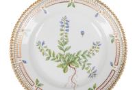Two Royal Copenhagen Flora Danica Porcelain Salad Plates