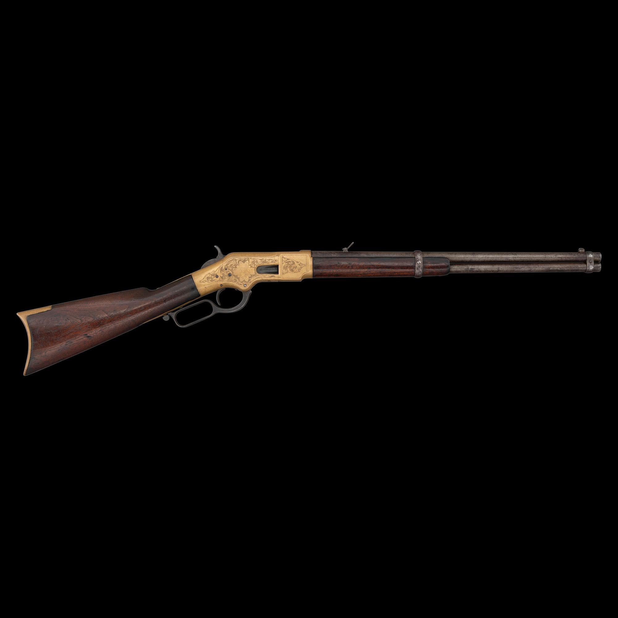 Engraved Winchester Model 1866 Saddle Ring Carbine Attributed to the Ulrich Brothers