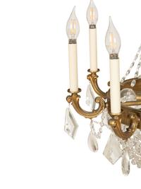 An Empire Style Gilt Metal Eight-Light Chandelier