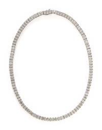 PLATINUM AND DIAMOND RIVIÈRE NECKLACE
