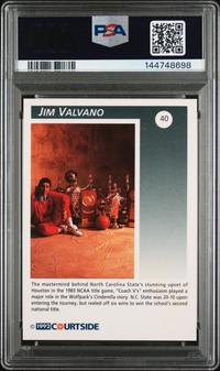 A 1992 Courtside Flashbacks Jim Valvano Signed Autograph North Carolina State Basketball Card (PSA 10 GEM MINT AUTO)