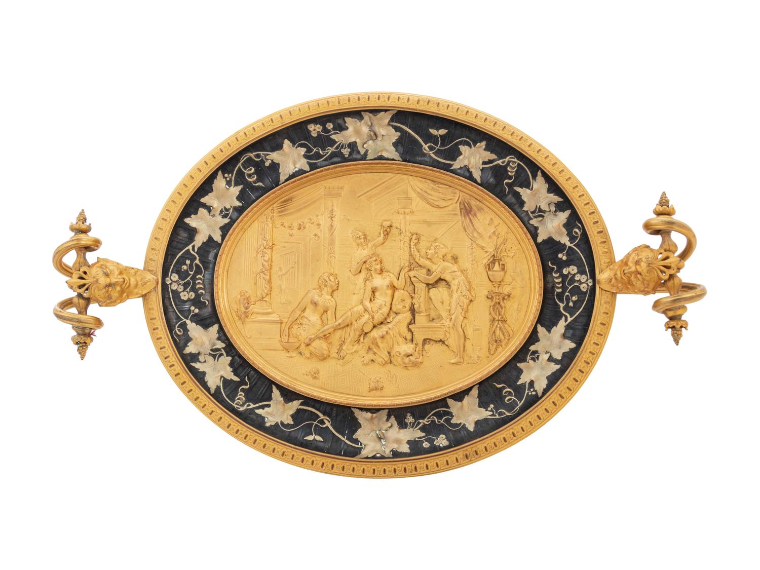 A Neoclassical Gilt Bronze Tazza