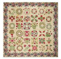 An Appliqued Floral Sampler Album Quilt
