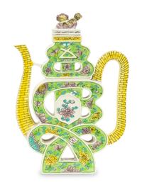 A Chinese Export Porcelain "Puzzle" Teapot