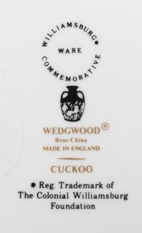 Six Wedgwood Cuckoo Porcelain Serving Articles